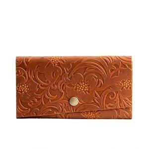 Portland Leather Goods Rancher Wallet in Meadow Embossed Full Grain Leather